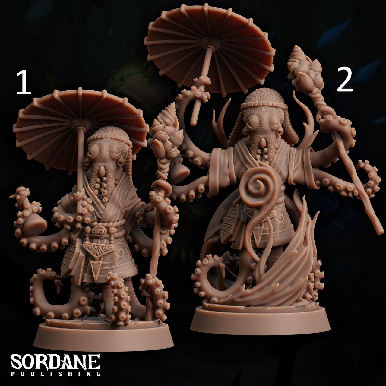 Ouqdar Wizard, Octopus Sorcerer - Sordane Publishing | 28mm and 32mm | Wargaming | DnD | Tabletop Roleplaying