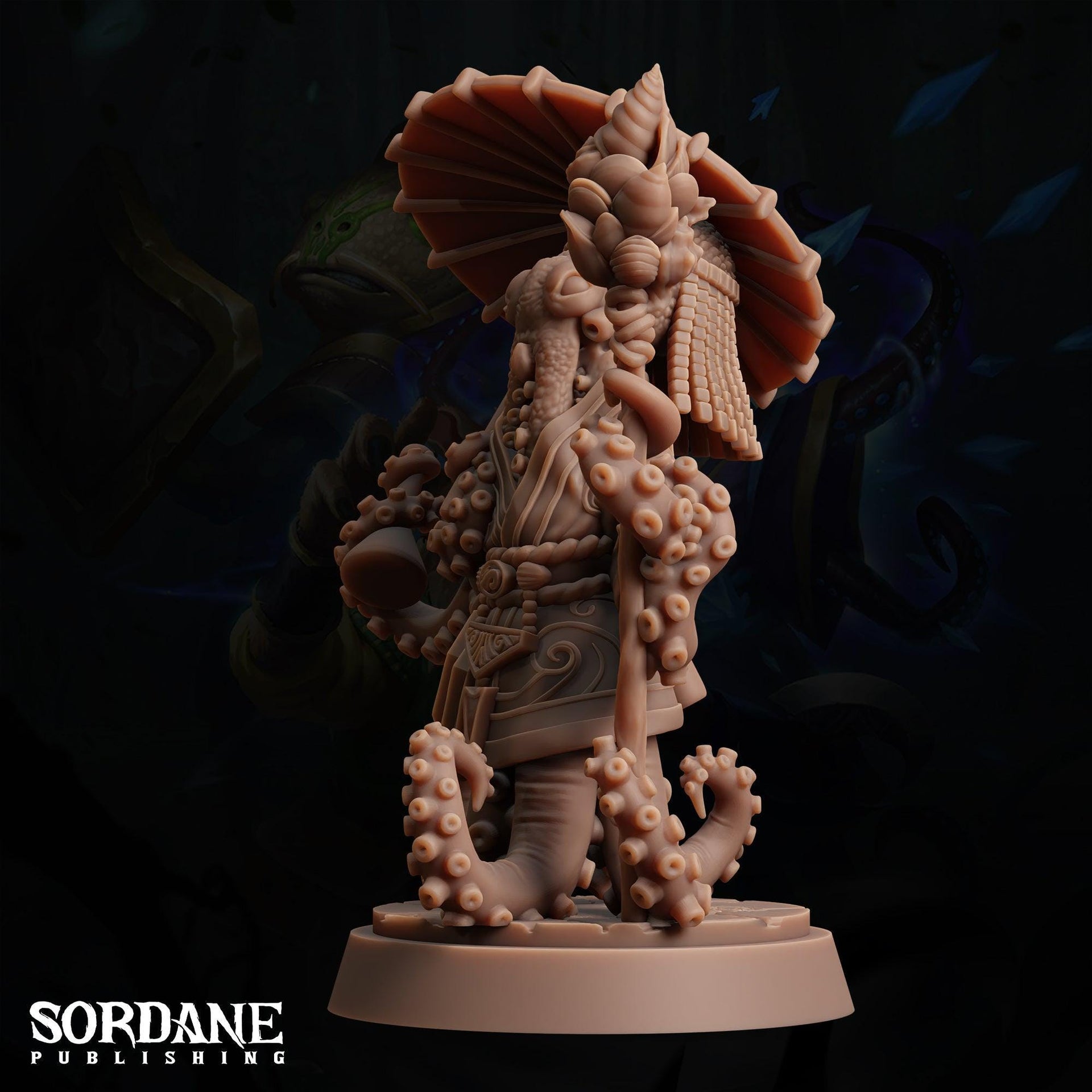 Ouqdar Wizard, Octopus Sorcerer - Sordane Publishing | 28mm and 32mm | Wargaming | DnD | Tabletop Roleplaying