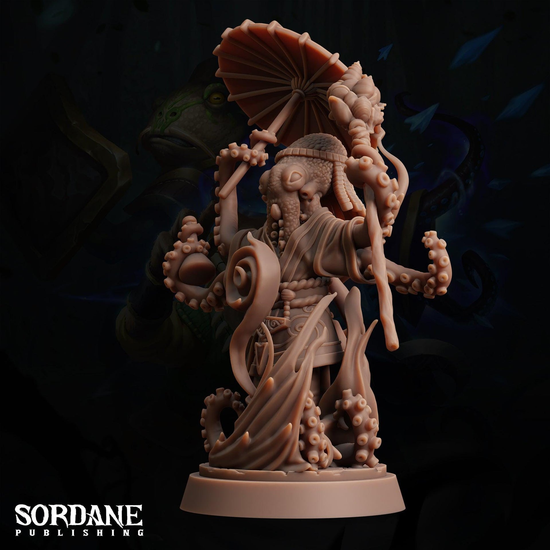 Ouqdar Wizard, Octopus Sorcerer - Sordane Publishing | 28mm and 32mm | Wargaming | DnD | Tabletop Roleplaying