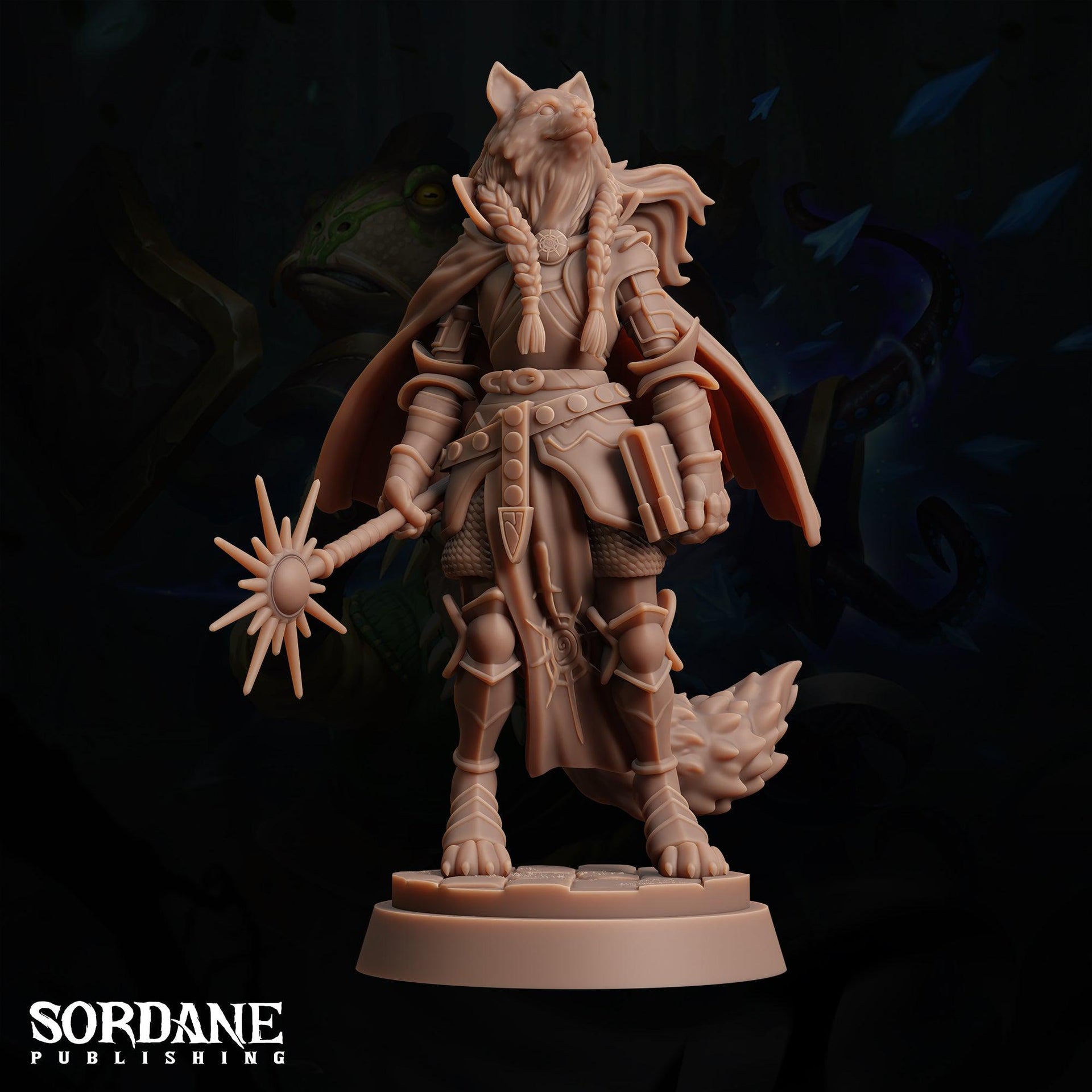 Isatis Paladin, Wolf Folk Knight - Sordane Publishing | 28mm and 32mm | Wargaming | DnD | Tabletop Roleplaying