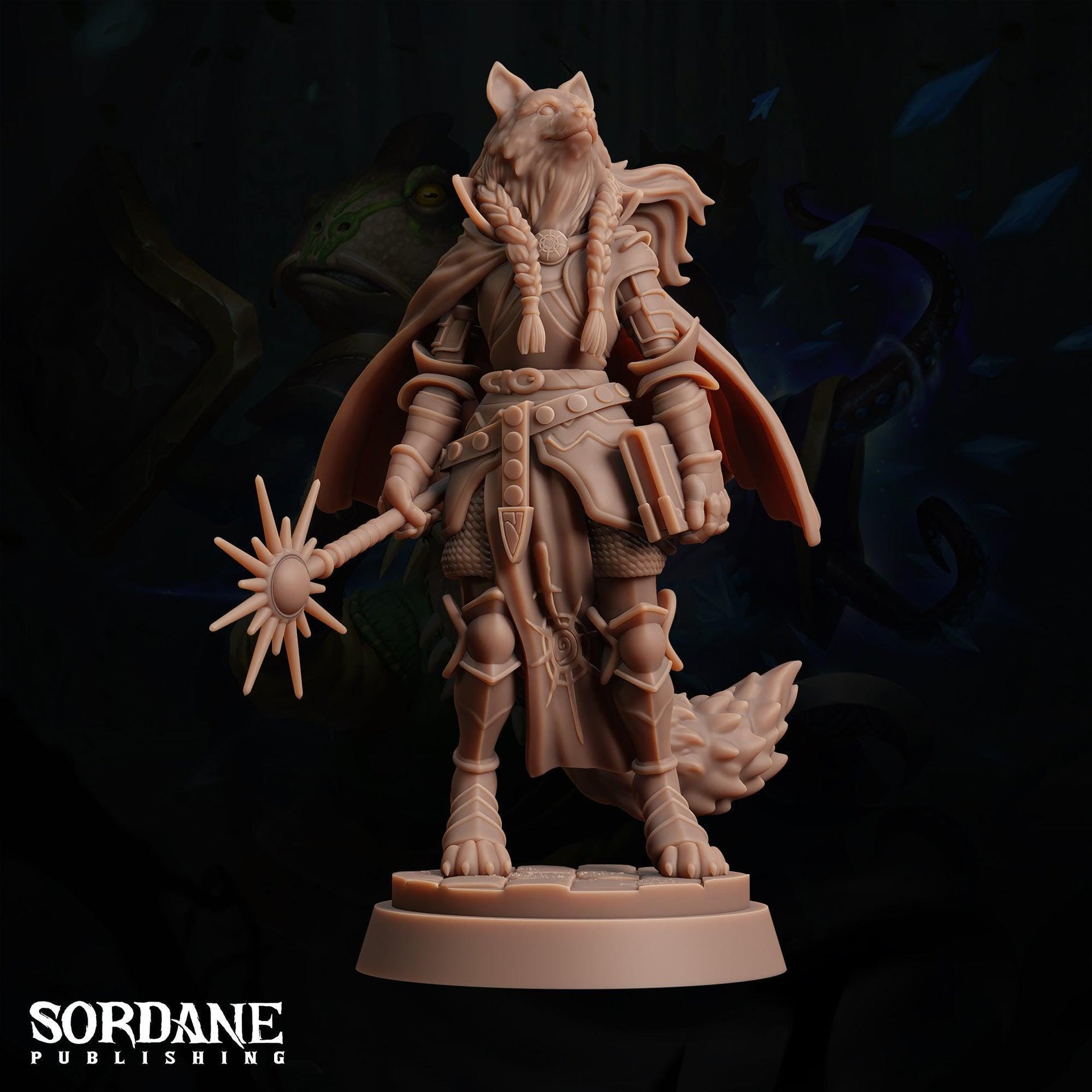 Isatis Paladin, Wolf Folk Knight - Sordane Publishing | 28mm and 32mm | Wargaming | DnD | Tabletop Roleplaying