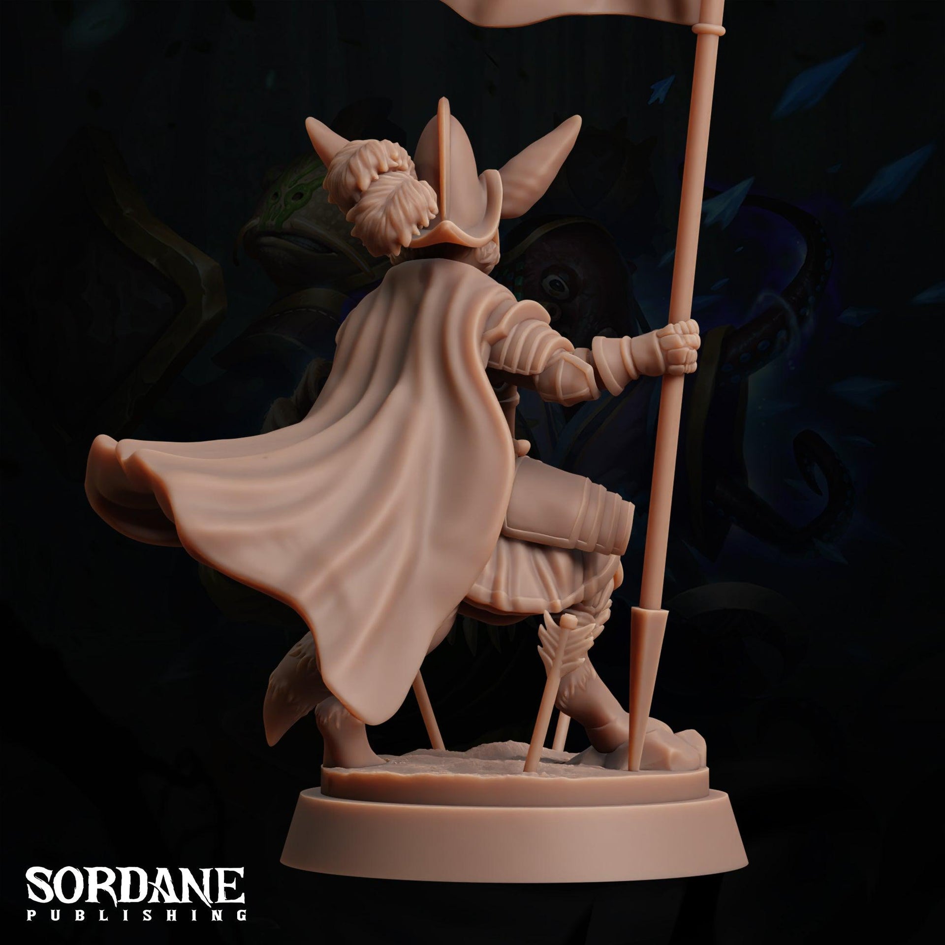 Colonial Royal Company Captain, Fennec Fox General - Sordane Publishing | 28mm and 32mm | Wargaming | DnD | Tabletop Roleplaying