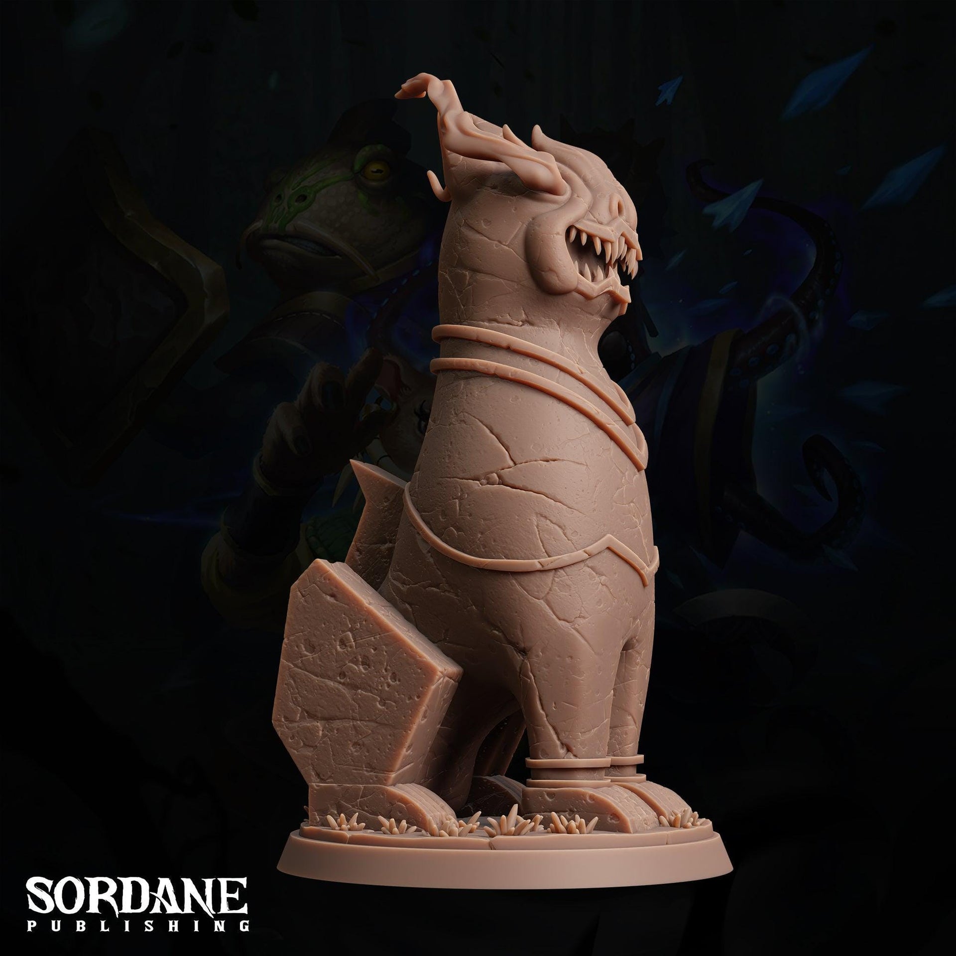 Chinthe Statue, Temple Beast Figure - Sordane Publishing | 28mm and 32mm | Wargaming | DnD | Tabletop Roleplaying