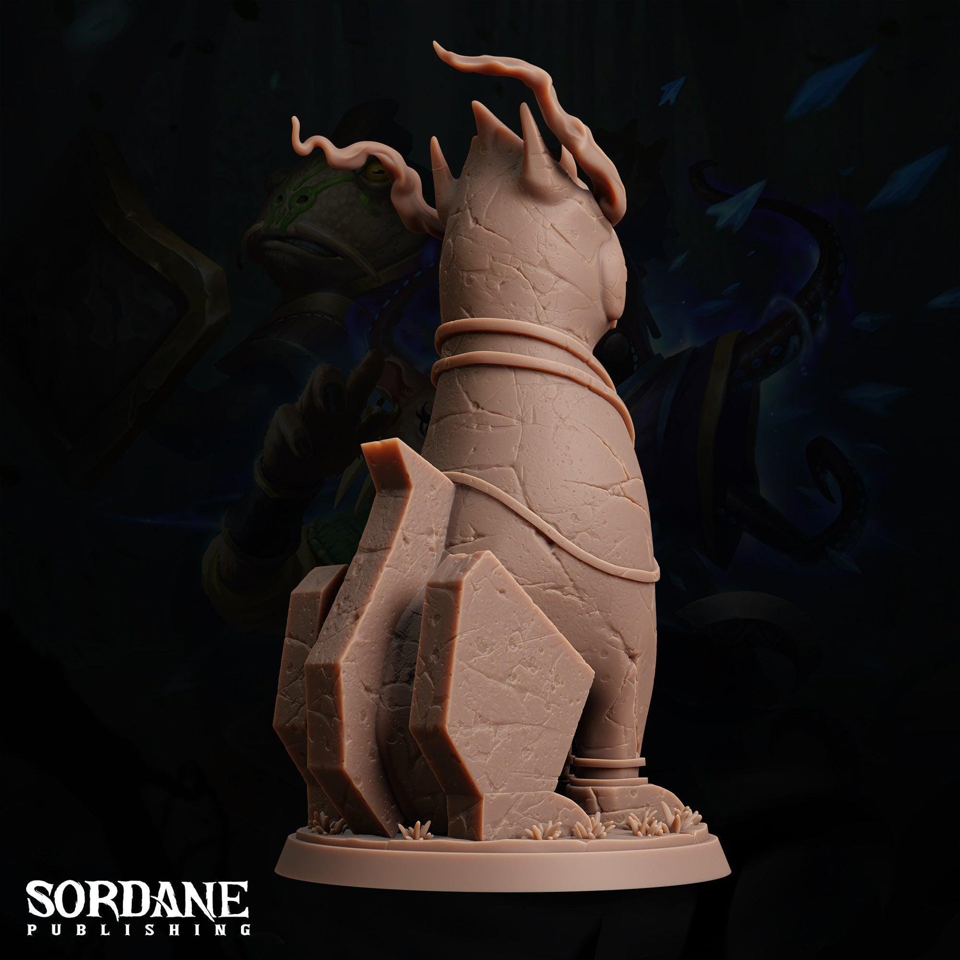 Chinthe Statue, Temple Beast Figure - Sordane Publishing | 28mm and 32mm | Wargaming | DnD | Tabletop Roleplaying