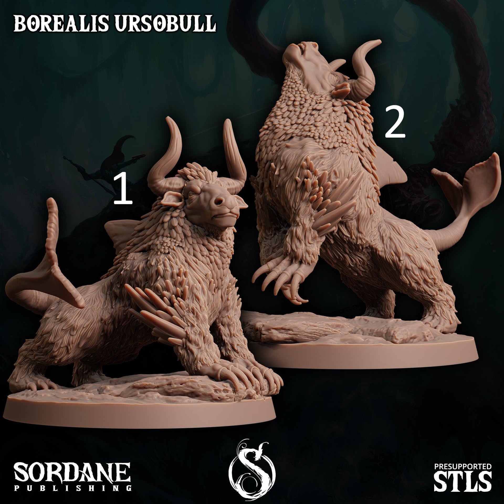 Borealis Ursobull. Auqatic Bull Hybrid - Sordane Publishing | 28mm and 32mm | Wargaming | DnD | Tabletop Roleplaying