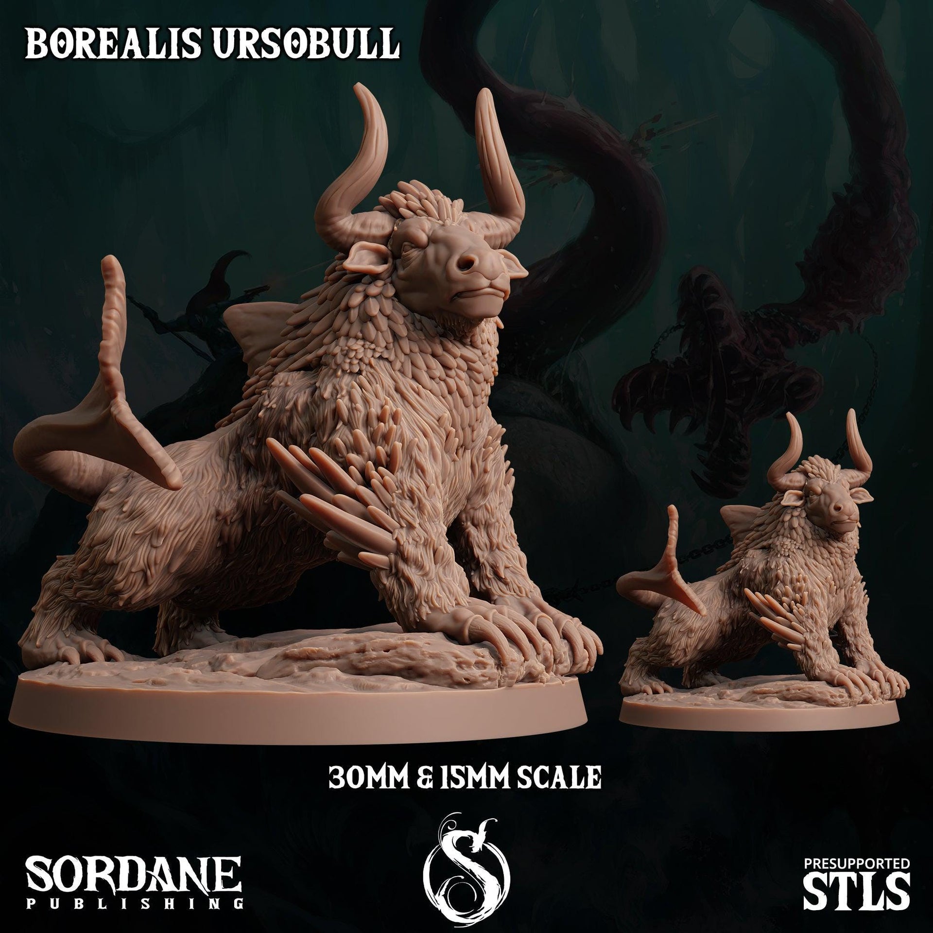 Borealis Ursobull. Auqatic Bull Hybrid - Sordane Publishing | 28mm and 32mm | Wargaming | DnD | Tabletop Roleplaying