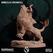 Borealis Ursobull. Auqatic Bull Hybrid - Sordane Publishing | 28mm and 32mm | Wargaming | DnD | Tabletop Roleplaying