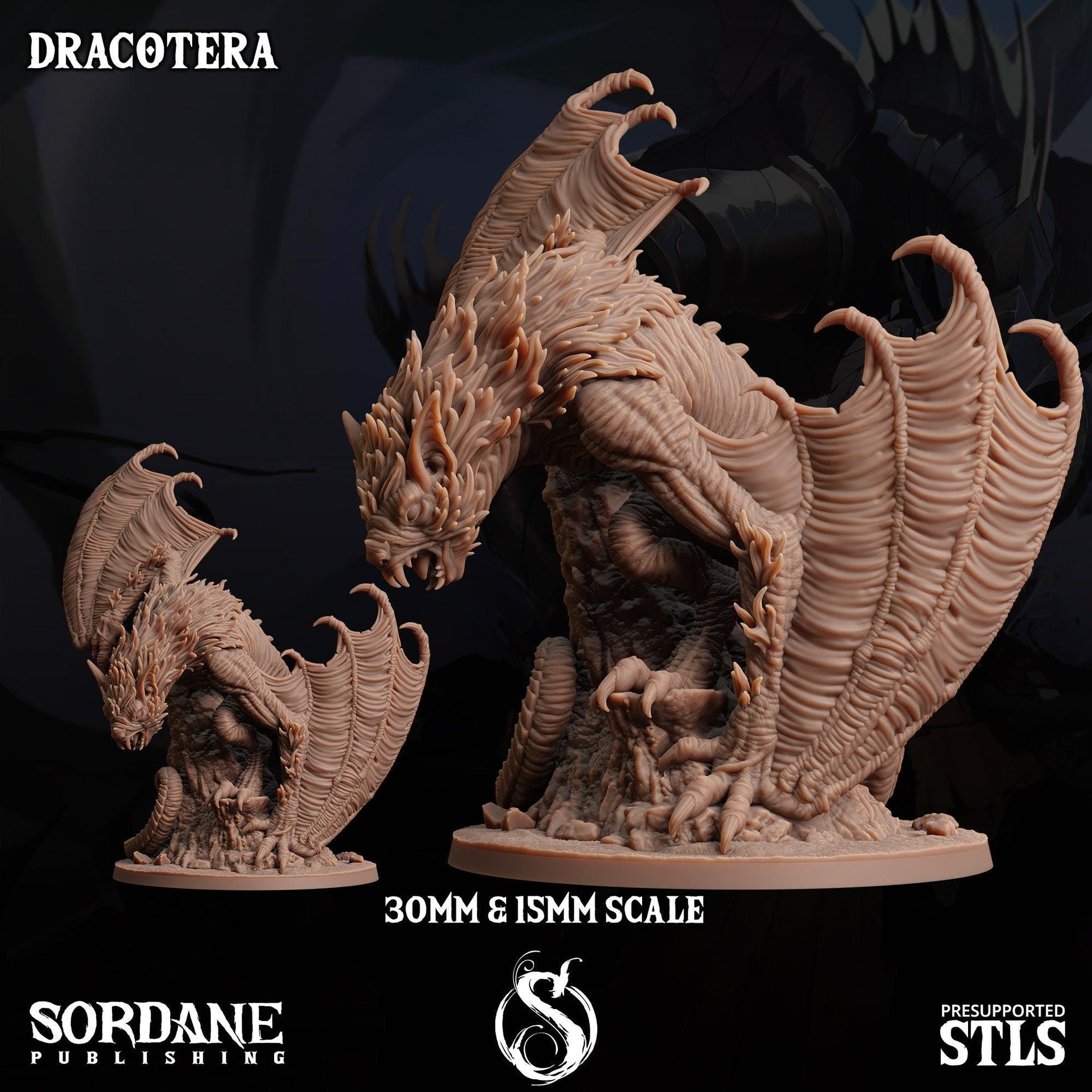 Dracoterra. Giant Bat Monster - Sordane Publishing | 28mm and 32mm | Wargaming | DnD | Tabletop Roleplaying