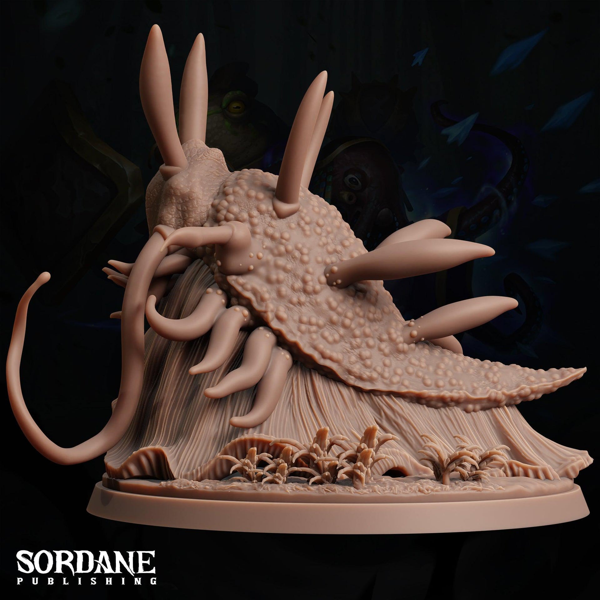 Nuudi. Giant Sea Slug Monster - Sordane Publishing | 28mm and 32mm | Wargaming | DnD | Tabletop Roleplaying
