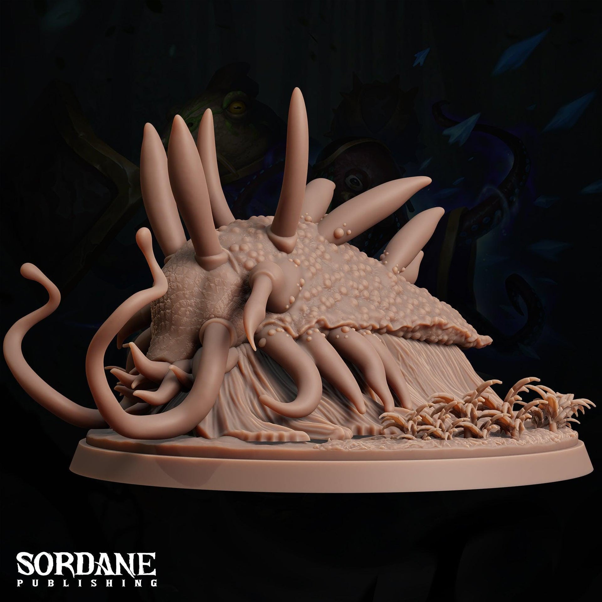 Nuudi. Giant Sea Slug Monster - Sordane Publishing | 28mm and 32mm | Wargaming | DnD | Tabletop Roleplaying
