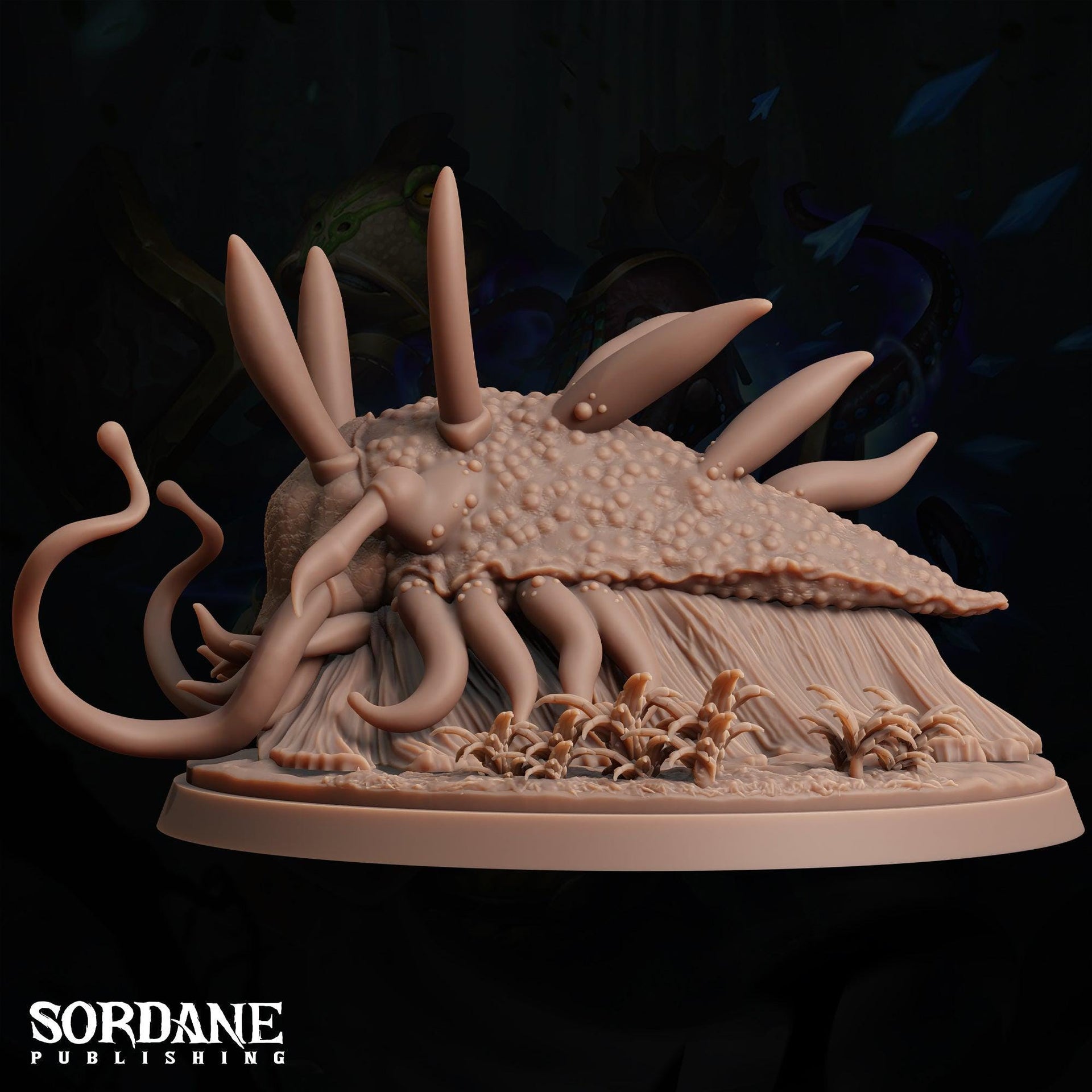 Nuudi. Giant Sea Slug Monster - Sordane Publishing | 28mm and 32mm | Wargaming | DnD | Tabletop Roleplaying