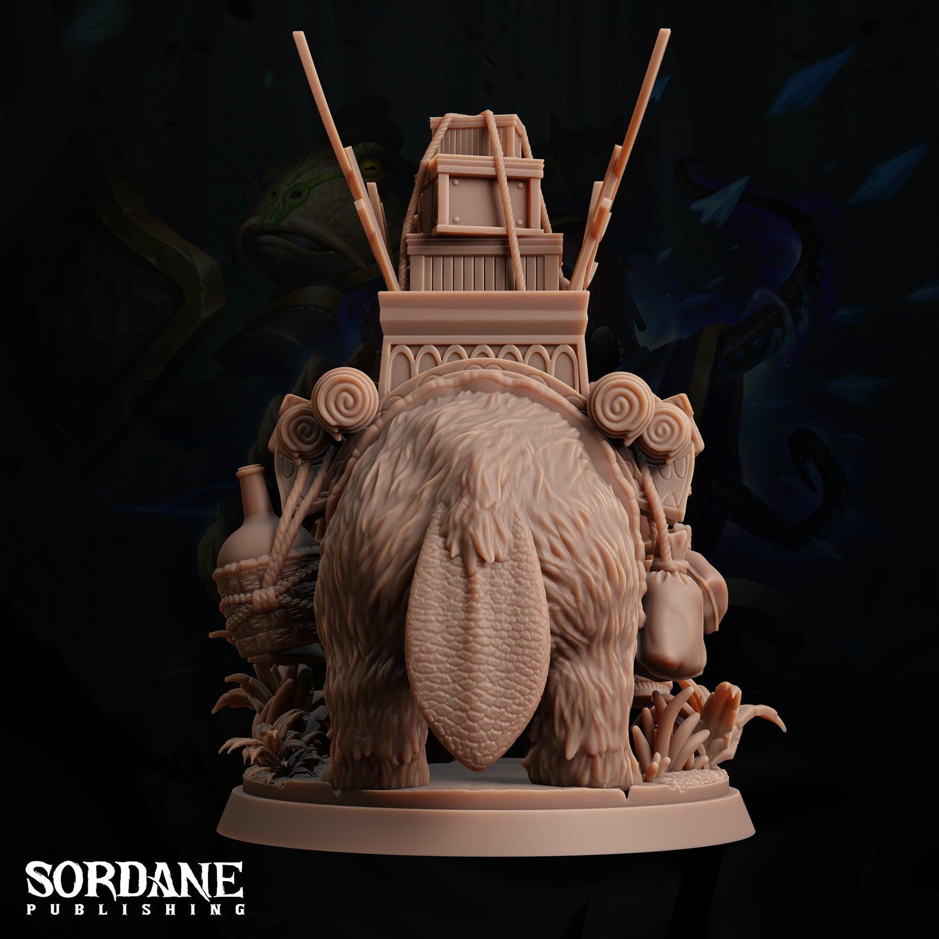 Pelk. Hairy Hippo Pack Animal- Sordane Publishing | 28mm and 32mm | Wargaming | DnD | Tabletop Roleplaying