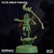 Tiltik Goblin Warlock - Sordane Publishing | 28mm and 32mm | Wargaming | DnD | Tabletop Roleplaying