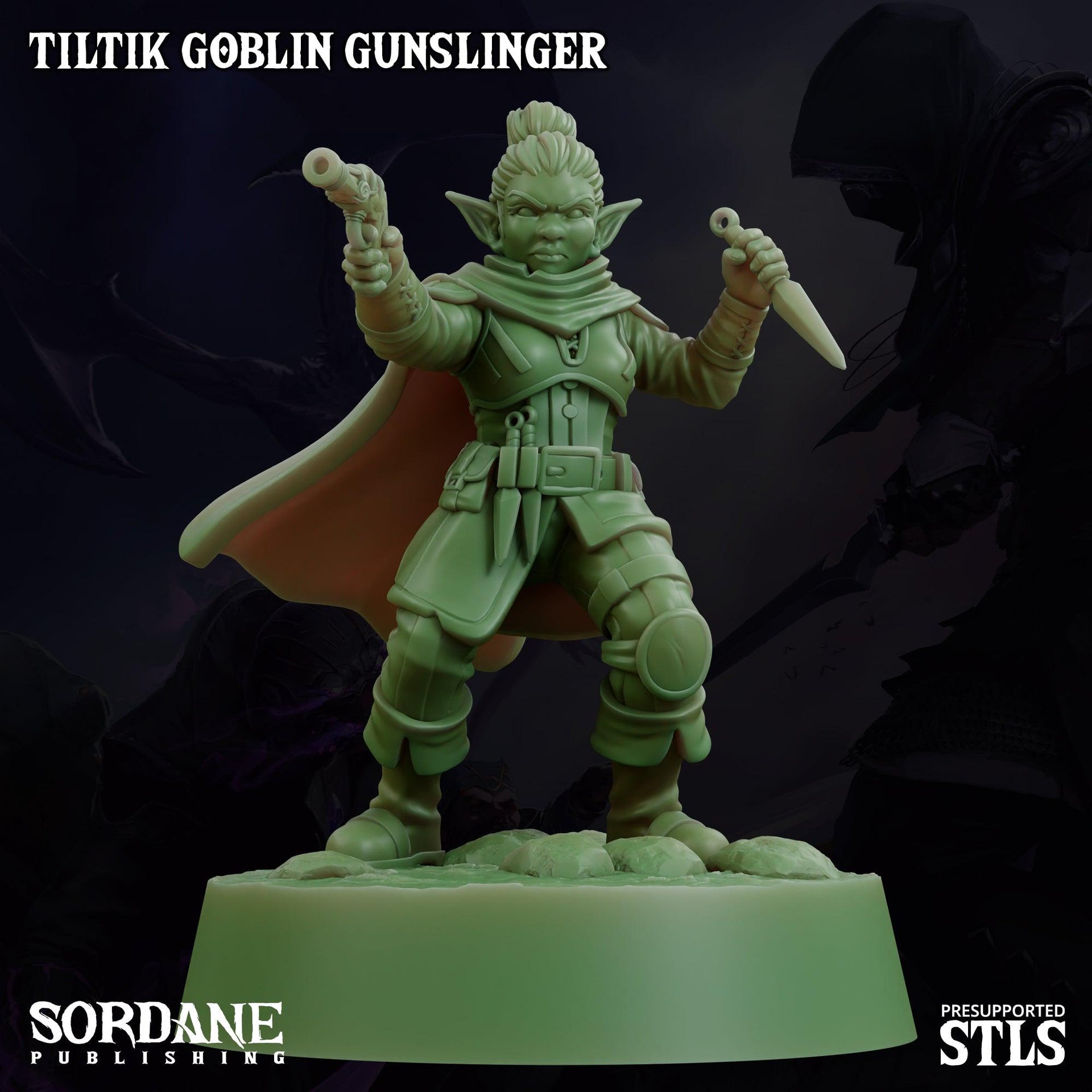 Tiltik Goblin Gunslinger - Sordane Publishing | 28mm and 32mm | Wargaming | DnD | Tabletop Roleplaying