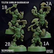 Tiltik Goblin Barbarian - Sordane Publishing | 28mm and 32mm | Wargaming | DnD | Tabletop Roleplaying