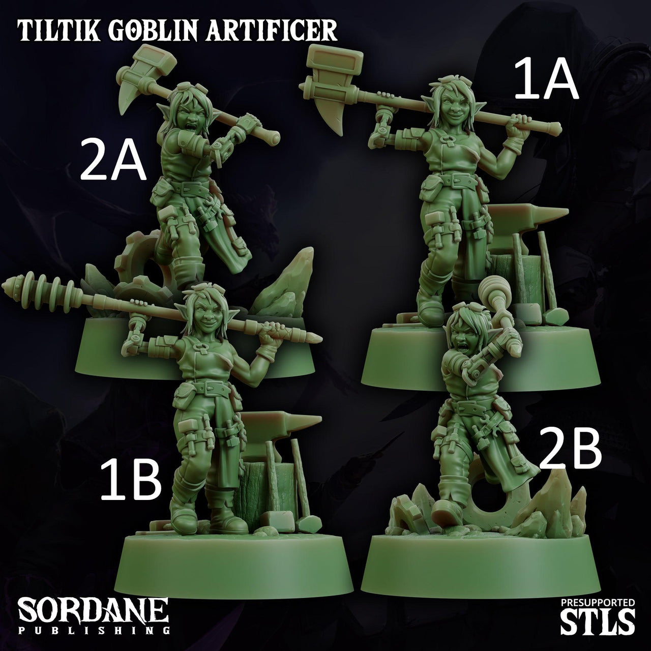 Tiltik Goblin Artificer - Sordane Publishing | 28mm and 32mm | Wargaming | DnD | Tabletop Roleplaying