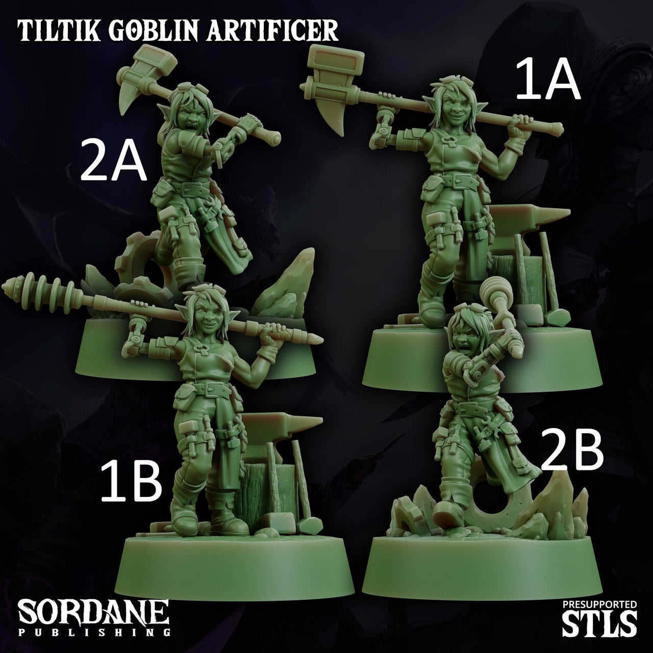 Tiltik Goblin Artificer - Sordane Publishing | 28mm and 32mm | Wargaming | DnD | Tabletop Roleplaying