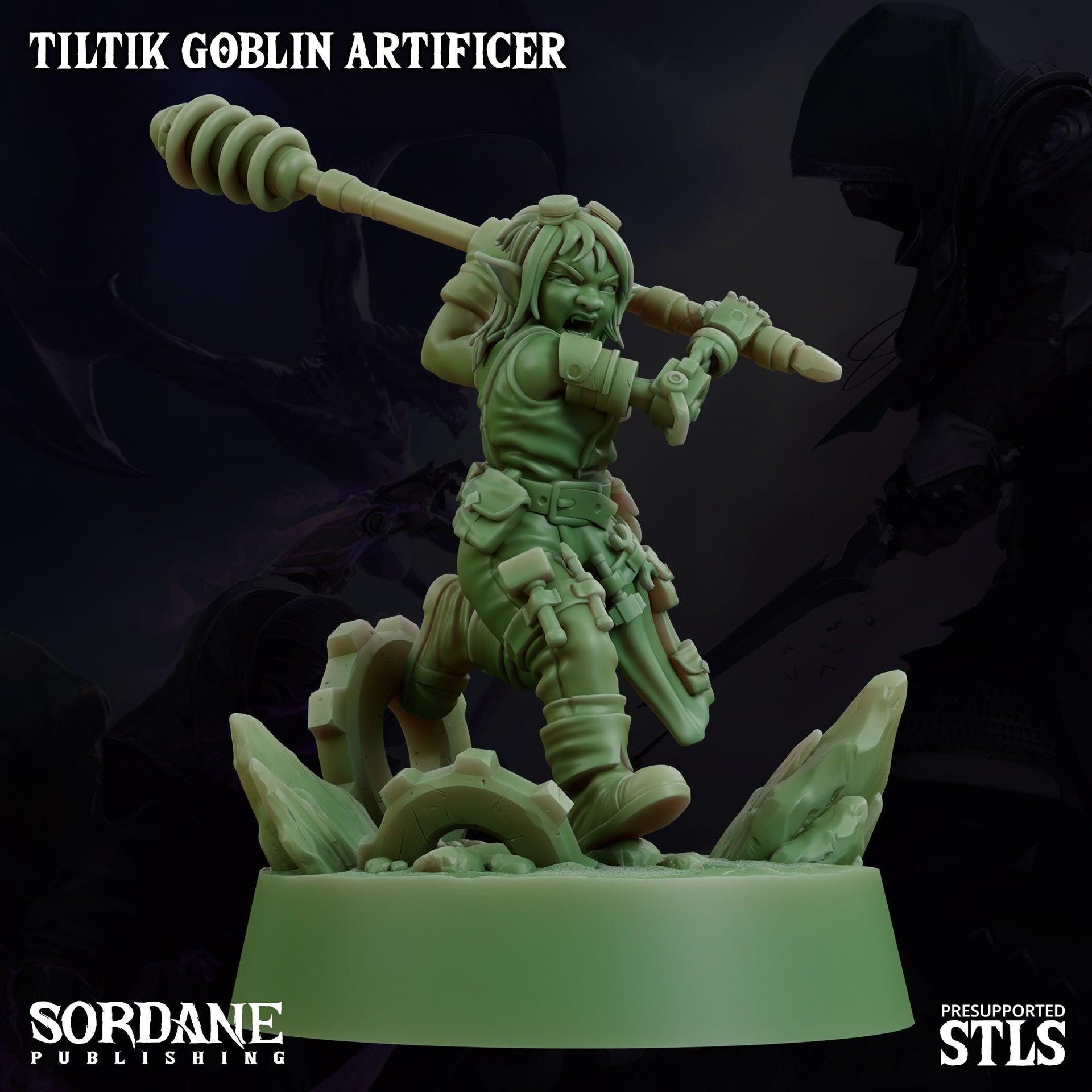 Tiltik Goblin Artificer - Sordane Publishing | 28mm and 32mm | Wargaming | DnD | Tabletop Roleplaying