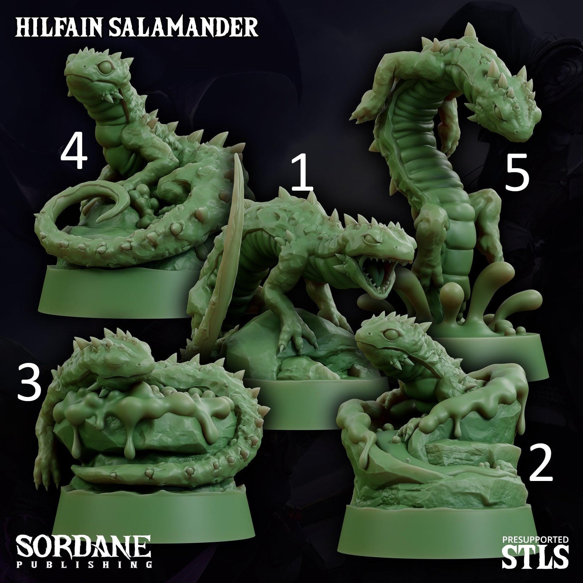 Hilfain Salamander - Sordane Publishing | 28mm and 32mm | Wargaming | DnD | Tabletop Roleplaying