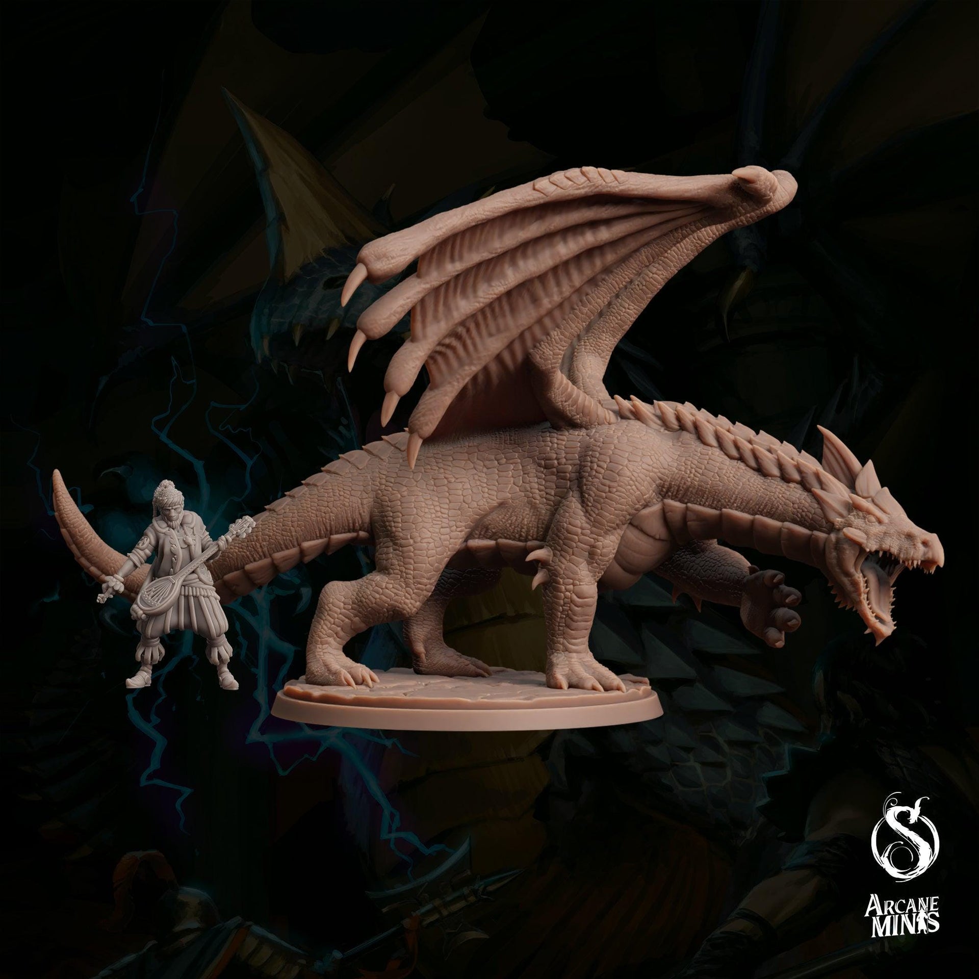 Young White Dragon - Sordane Publishing | 28mm and 32mm | Wargaming | DnD | Tabletop Roleplaying