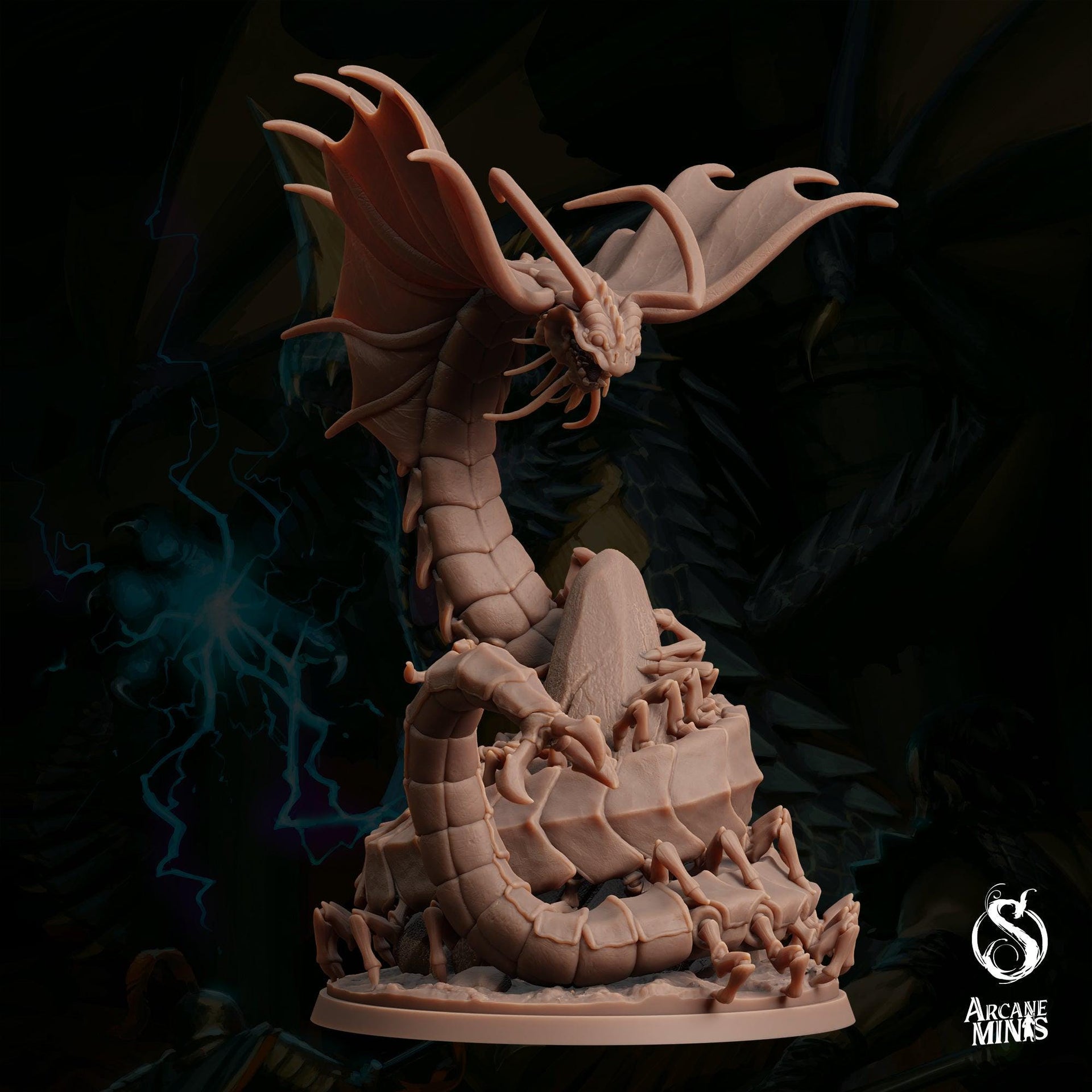 Terrazhor. Giant Ice Centipede - Sordane Publishing | 28mm and 32mm | Wargaming | DnD | Tabletop Roleplaying