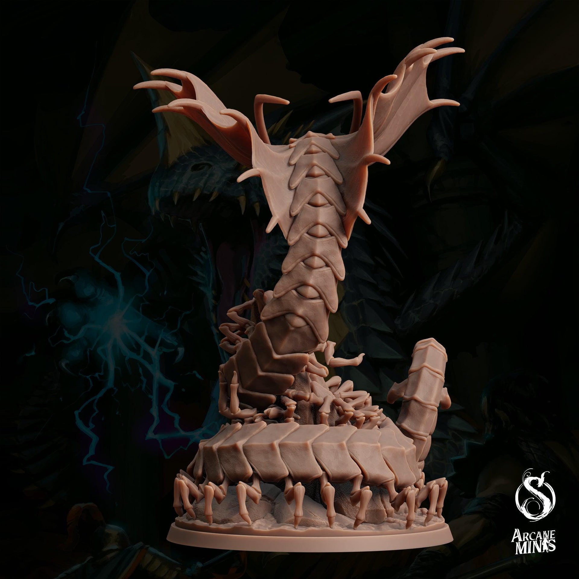 Terrazhor. Giant Ice Centipede - Sordane Publishing | 28mm and 32mm | Wargaming | DnD | Tabletop Roleplaying