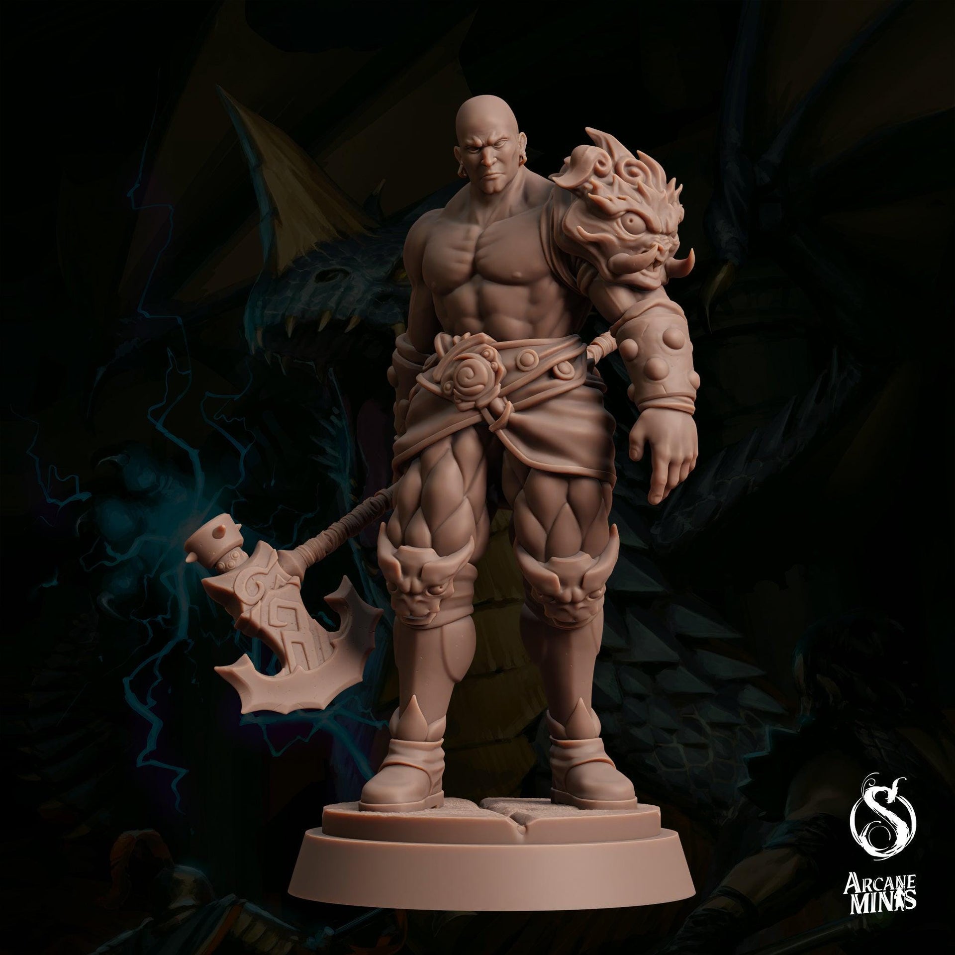 Earth Elemdar Barbarian - Sordane Publishing | 28mm and 32mm | Wargaming | DnD | Tabletop Roleplaying