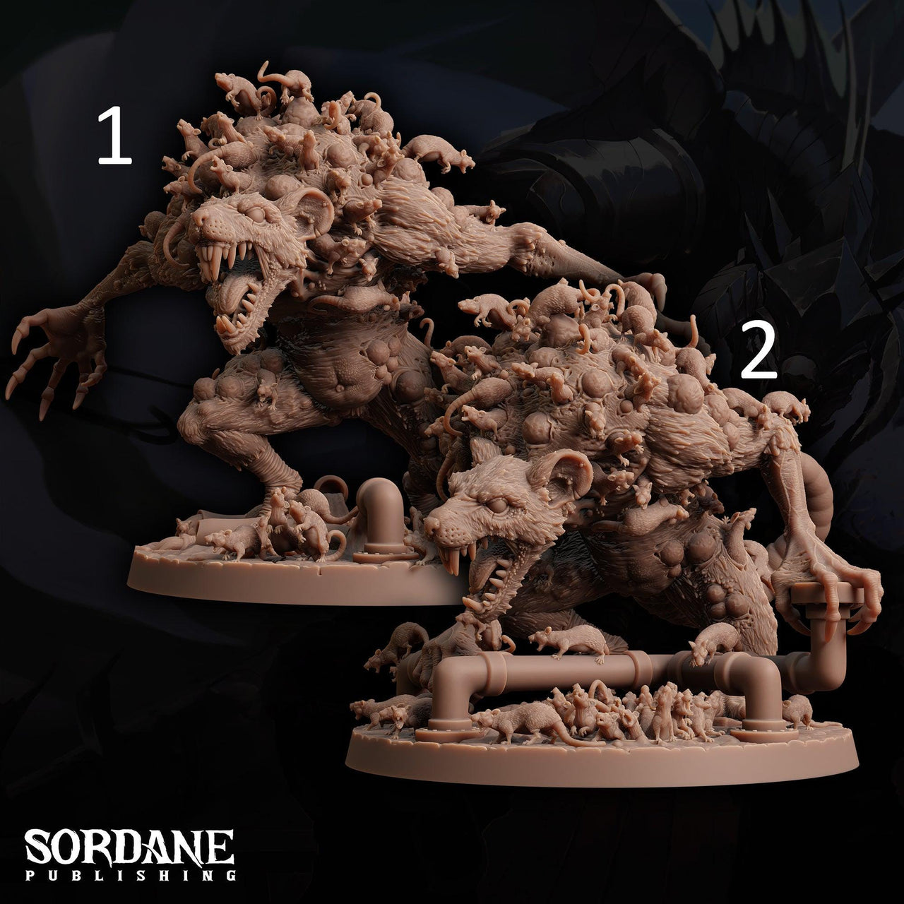 Chittering Amalgamate. Mutant Rat Swarm Abomination - Sordane Publishing | 28mm and 32mm | Wargaming | DnD | Tabletop Roleplaying