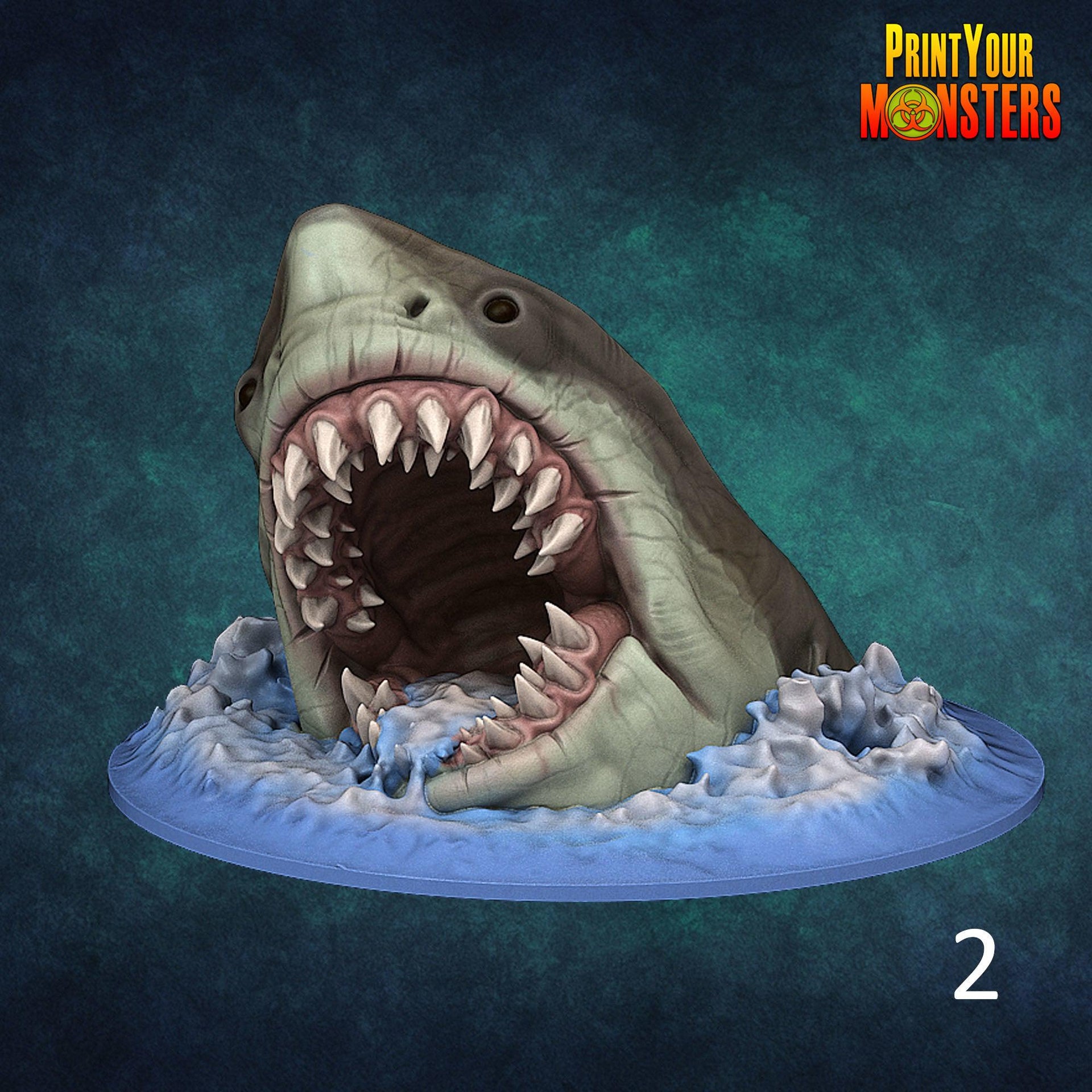 Sharks - Print Your Monsters | 28mm and 32mm | Wargaming | DnD | Tabletop Roleplaying