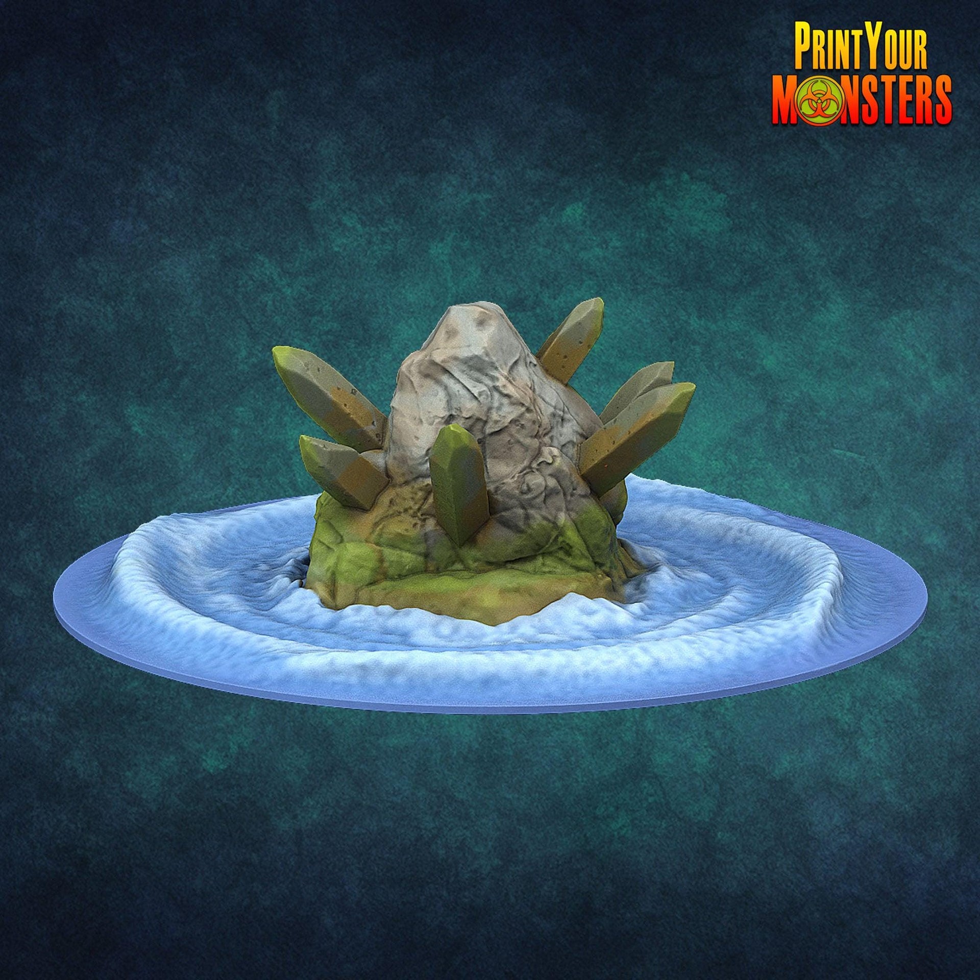 Ocean Rocks Terrain - Print Your Monsters | 28mm and 32mm | Wargaming | DnD | Tabletop Roleplaying
