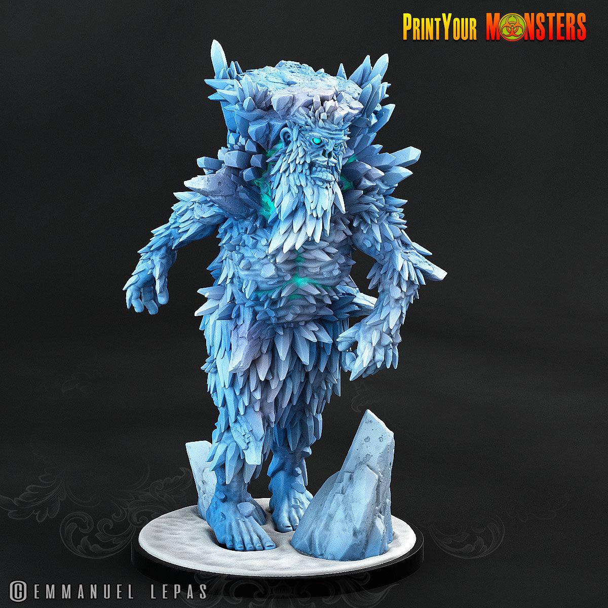 Frostwarden Frimasire. Ice Elemental Giant - Print Your Monsters | 28mm and 32mm | Wargaming | DnD | Tabletop Roleplaying