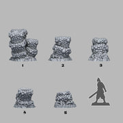 Infernal Chimneys - Fantastic Plants and Rocks | 28mm and 32mm | Wargaming | DnD | Tabletop Roleplaying