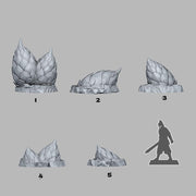 Dragon Spiked Eggs - Fantastic Plants and Rocks | 28mm and 32mm | Wargaming | DnD | Tabletop Roleplaying