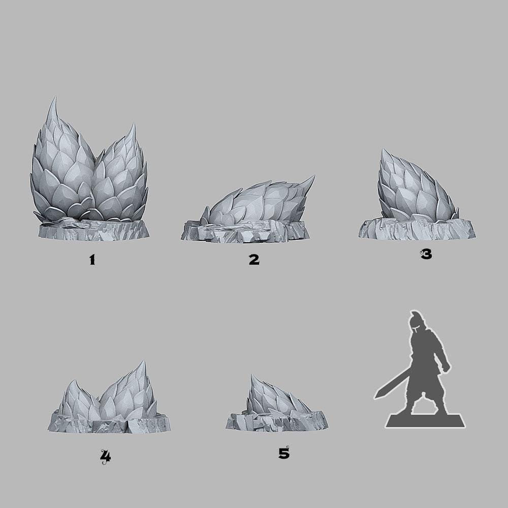 Dragon Spiked Eggs - Fantastic Plants and Rocks | 28mm and 32mm | Wargaming | DnD | Tabletop Roleplaying