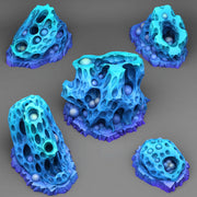 Alien Spider Nests - Fantastic Plants and Rocks | 28mm and 32mm | Wargaming | DnD | Tabletop Roleplaying