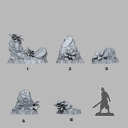 Tropical Rocks - Fantastic Plants and Rocks | 28mm and 32mm | Wargaming | DnD | Tabletop Roleplaying