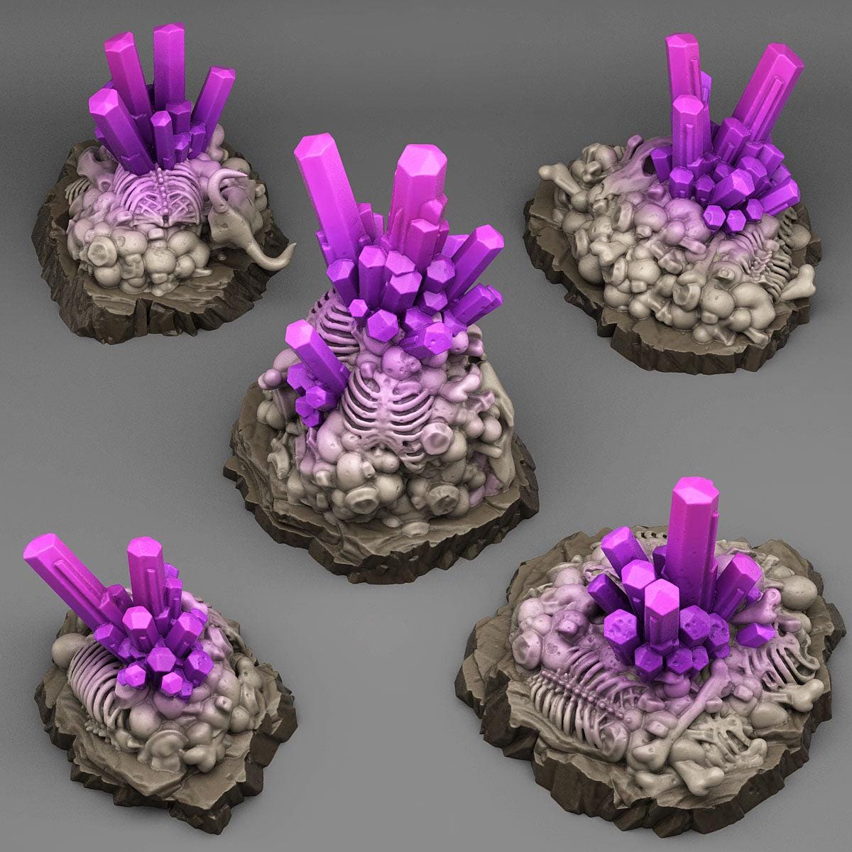 Necrotic Crystals - Fantastic Plants and Rocks | 28mm and 32mm | Wargaming | DnD | Tabletop Roleplaying