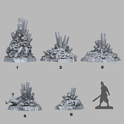 Necrotic Crystals - Fantastic Plants and Rocks | 28mm and 32mm | Wargaming | DnD | Tabletop Roleplaying