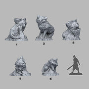 Mythic Rockwolves - Fantastic Plants and Rocks | 28mm and 32mm | Wargaming | DnD | Tabletop Roleplaying