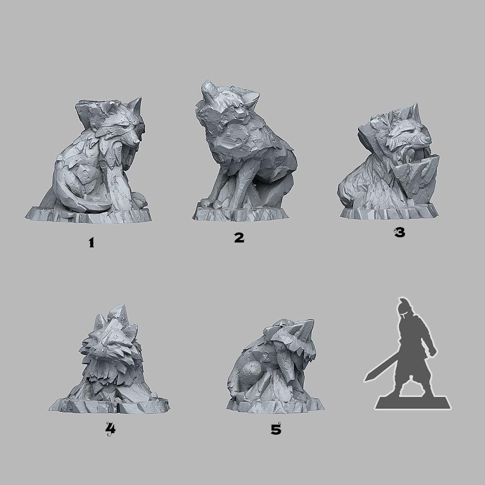 Mythic Rockwolves - Fantastic Plants and Rocks | 28mm and 32mm | Wargaming | DnD | Tabletop Roleplaying