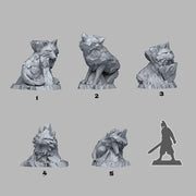 Mythic Rockwolves - Fantastic Plants and Rocks | 28mm and 32mm | Wargaming | DnD | Tabletop Roleplaying