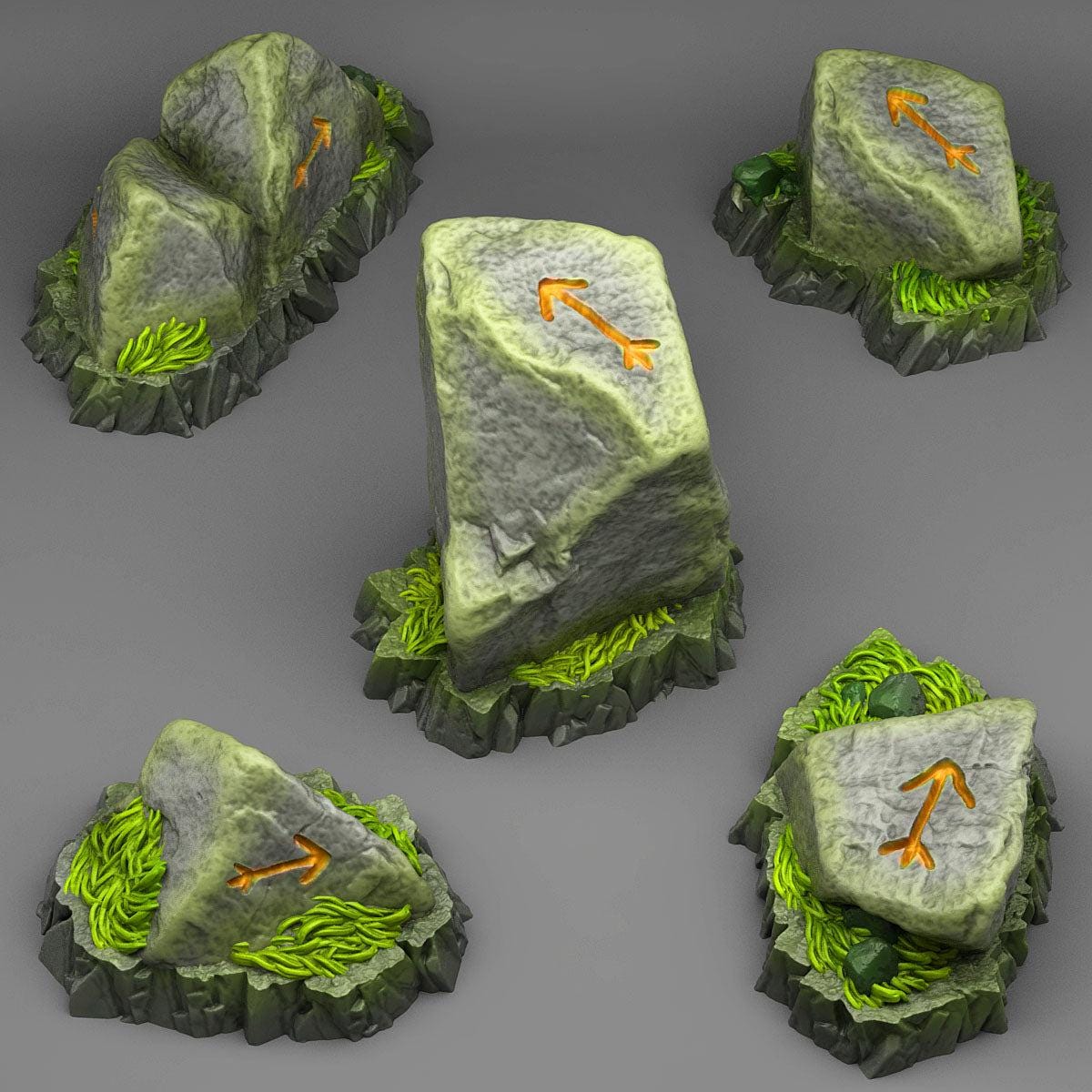 Oriented Traveler Stones - Fantastic Plants and Rocks | 28mm and 32mm | Wargaming | DnD | Tabletop Roleplaying