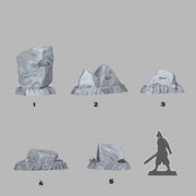 Oriented Traveler Stones - Fantastic Plants and Rocks | 28mm and 32mm | Wargaming | DnD | Tabletop Roleplaying