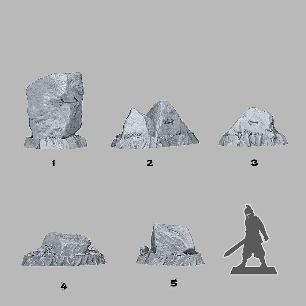 Oriented Traveler Stones - Fantastic Plants and Rocks | 28mm and 32mm | Wargaming | DnD | Tabletop Roleplaying