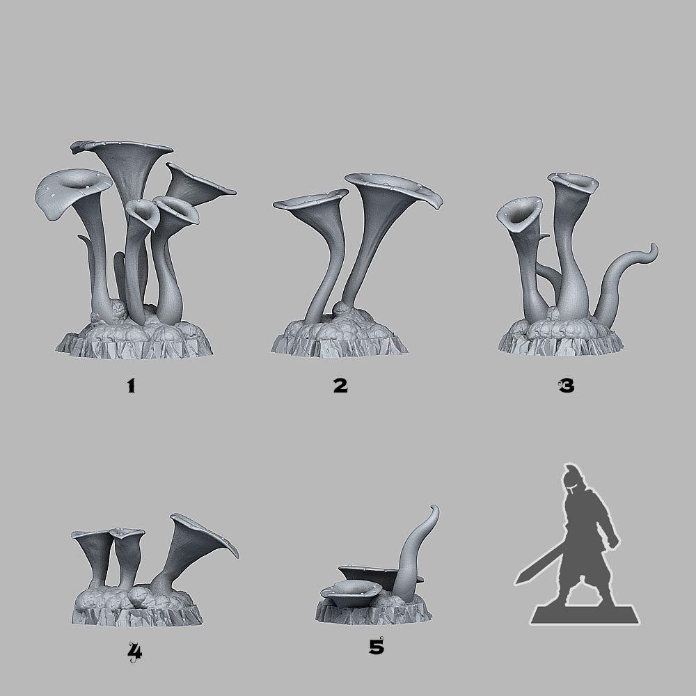 Toxic Swamp Plants - Fantastic Plants and Rocks | 28mm and 32mm | Wargaming | DnD | Tabletop Roleplaying