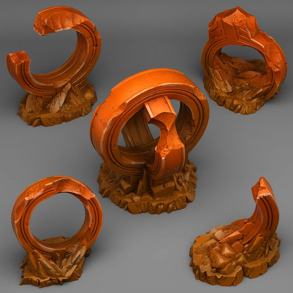 Mystical Martian Rings - Fantastic Plants and Rocks | 28mm and 32mm | Wargaming | DnD | Tabletop Roleplaying