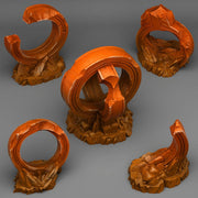 Mystical Martian Rings - Fantastic Plants and Rocks | 28mm and 32mm | Wargaming | DnD | Tabletop Roleplaying