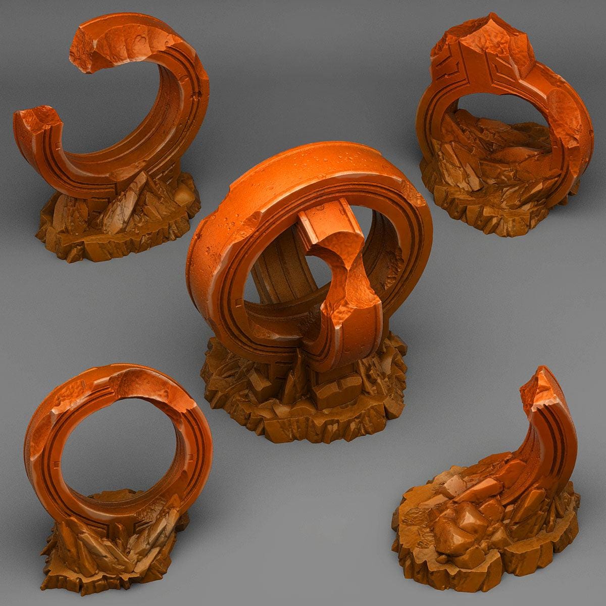 Mystical Martian Rings - Fantastic Plants and Rocks | 28mm and 32mm | Wargaming | DnD | Tabletop Roleplaying
