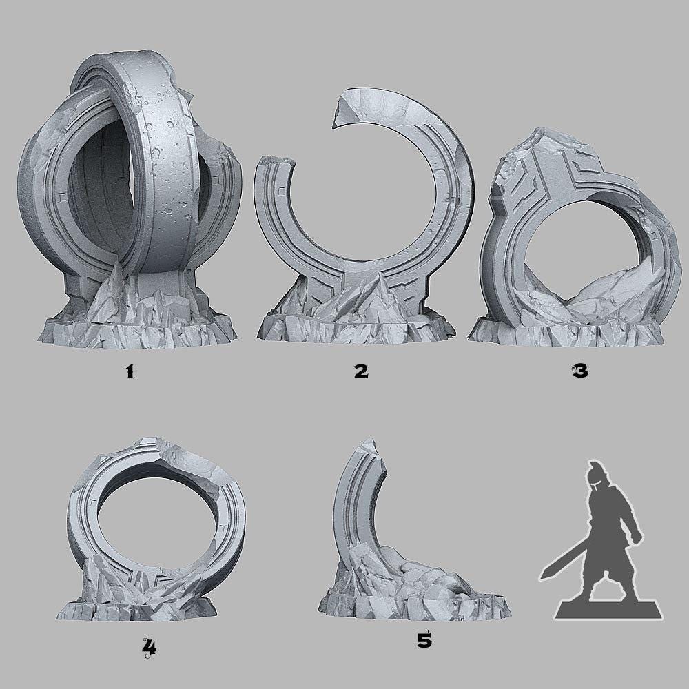 Mystical Martian Rings - Fantastic Plants and Rocks | 28mm and 32mm | Wargaming | DnD | Tabletop Roleplaying