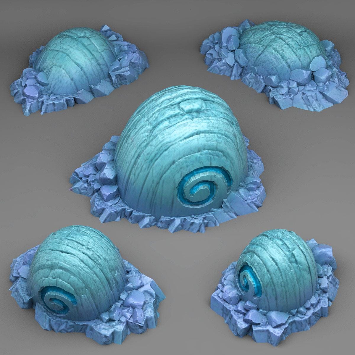Fossilised Ice Snails - Fantastic Plants and Rocks | 28mm and 32mm | Wargaming | DnD | Tabletop Roleplaying